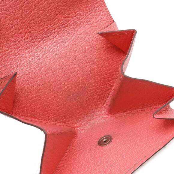 HERMES Le Vingt Quatre Coin Case, Chevre Mysore Leather, Rose Lipstick, Y Stamp